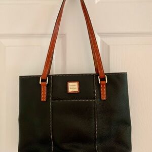 Dooney & Bourke Black and Brown Leather Tote